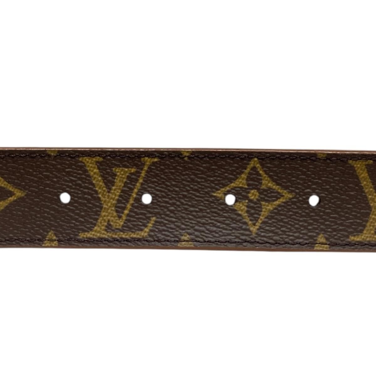 Louis Vuitton Belt Ceinture LV Initial Monogram Black Brown Gold — view 6