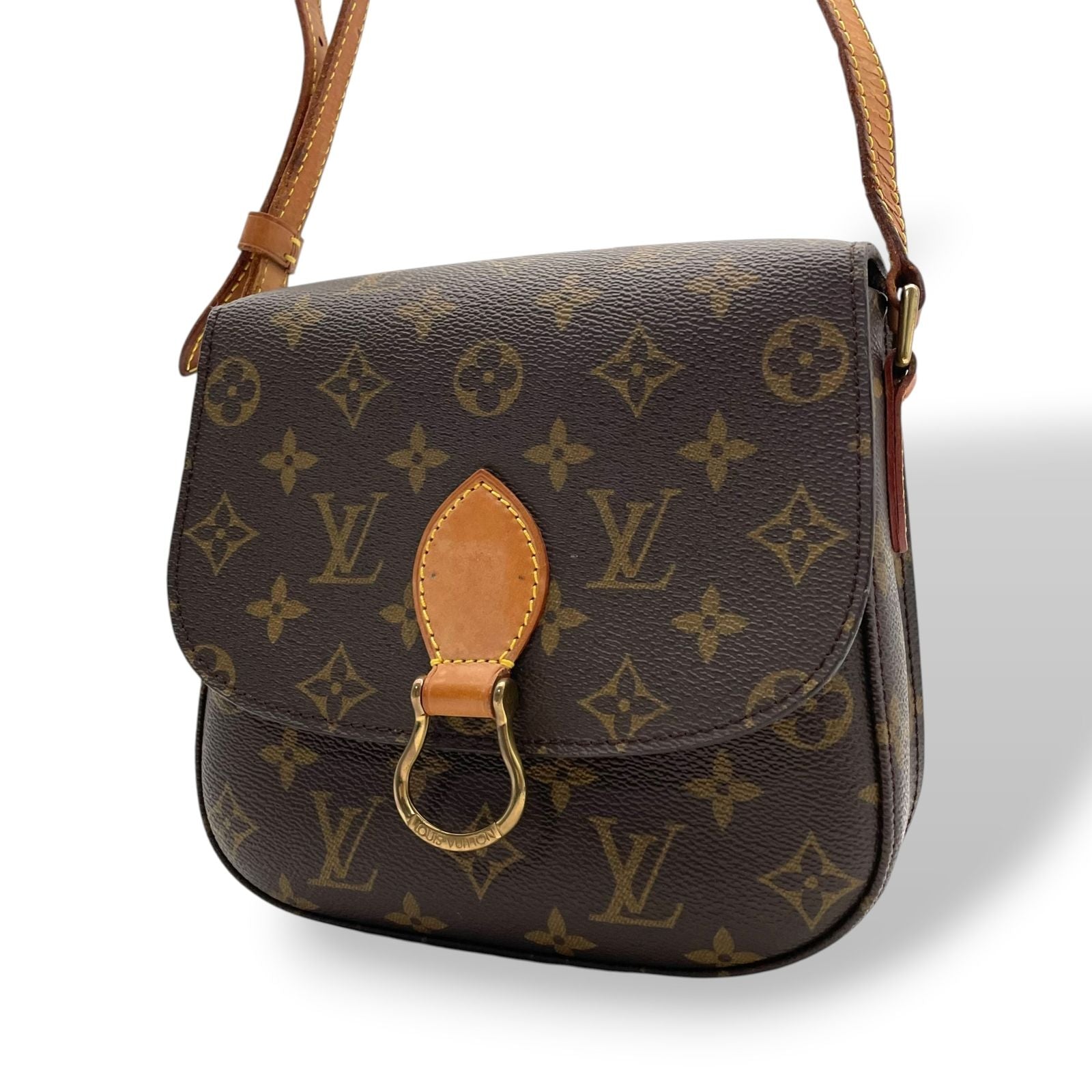 Louis Vuitton Saint Cloud PM Monogram Shoulder Bag Crossbody Pochette Flap