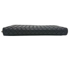 Bottega Veneta Intrecciato Round Zip Wallet Black — view 7