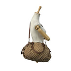 Gucci Sukey GG Canvas Leather 2-Way Tote Shoulder Bag Crossbody Brown Gold — view 4