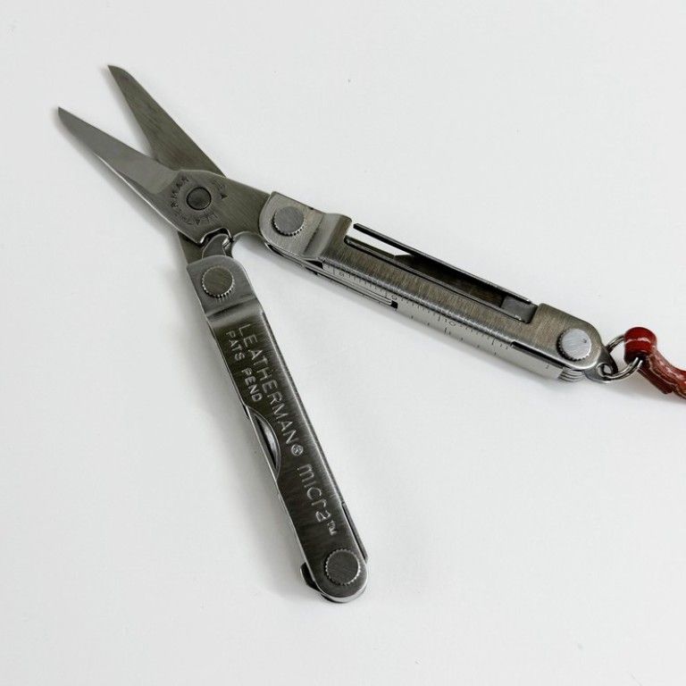 Hermes Bag Charm Key Fetu Brown SS Box Calf Clochette Key Ring Scissors Knife — view 5