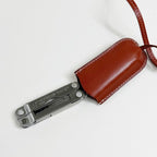Hermes Bag Charm Key Fetu Brown SS Box Calf Clochette Key Ring Scissors Knife — view 4