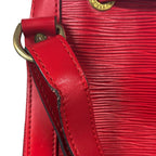 Louis Vuitton Epi Noe Shoulder Bag Drawstring Castilian Red Leather — view 5