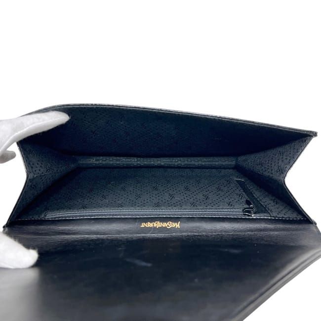 Saint Laurent Clutch Handbag Croco Black — view 3