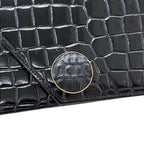 Saint Laurent Clutch Handbag Croco Black — view 8