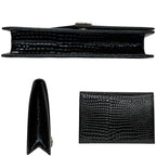 Saint Laurent Clutch Handbag Croco Black — view 2
