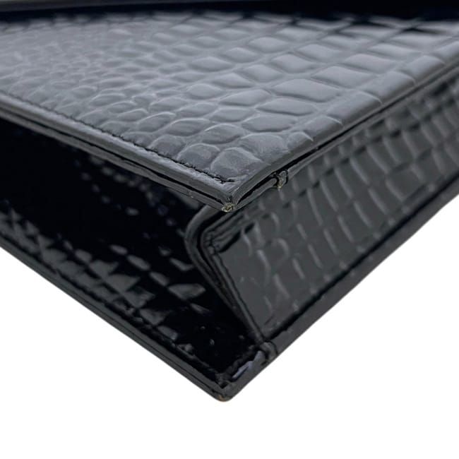 Saint Laurent Clutch Handbag Croco Black — view 7