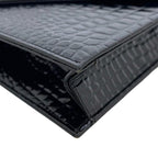 Saint Laurent Clutch Handbag Croco Black — view 7