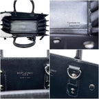 Saint Laurent Paris Shoulder Bag Sac de Jour Nano YSL 2-Way Leather Black — view 3