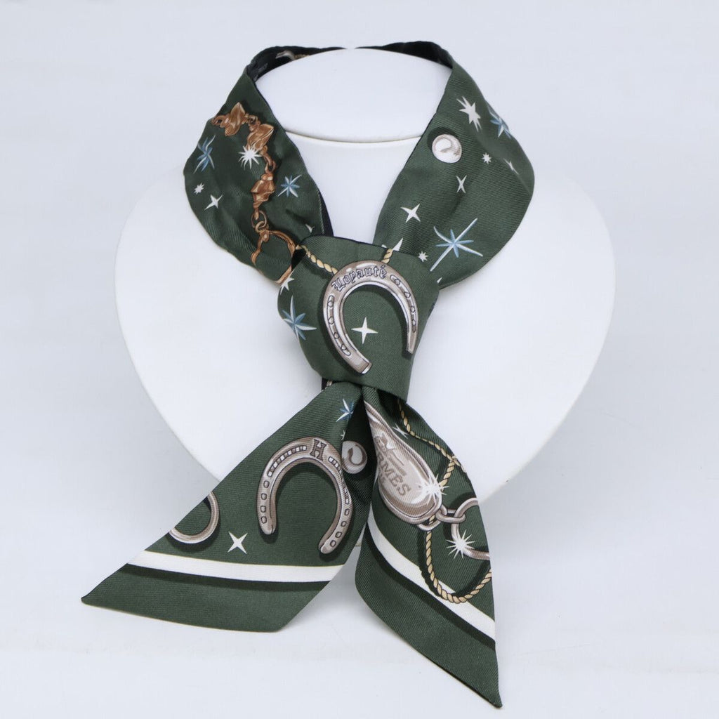Hermes 07 C'est la Fete Silk Twilly Scarf — view 4