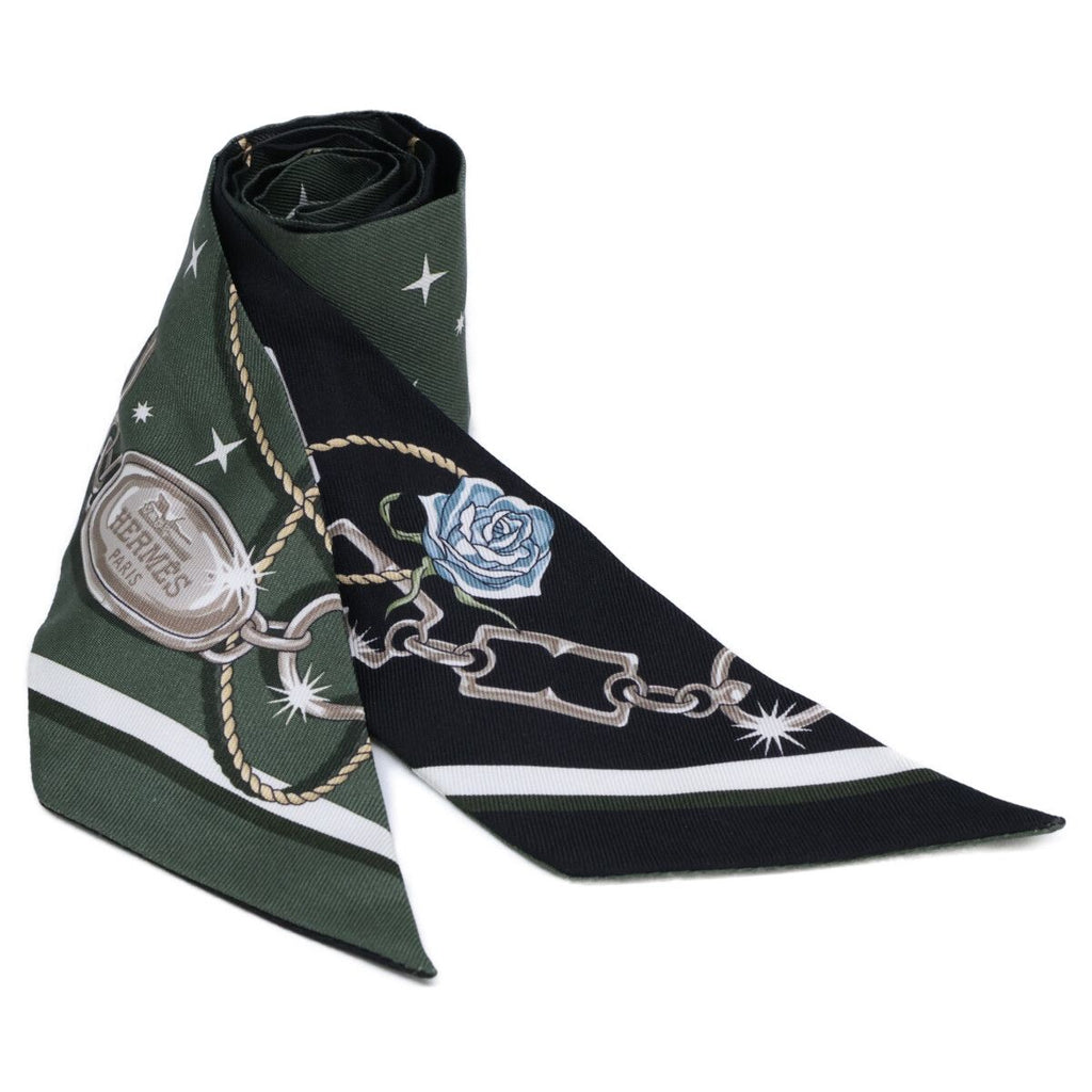Hermes 07 C'est la Fete Silk Twilly Scarf