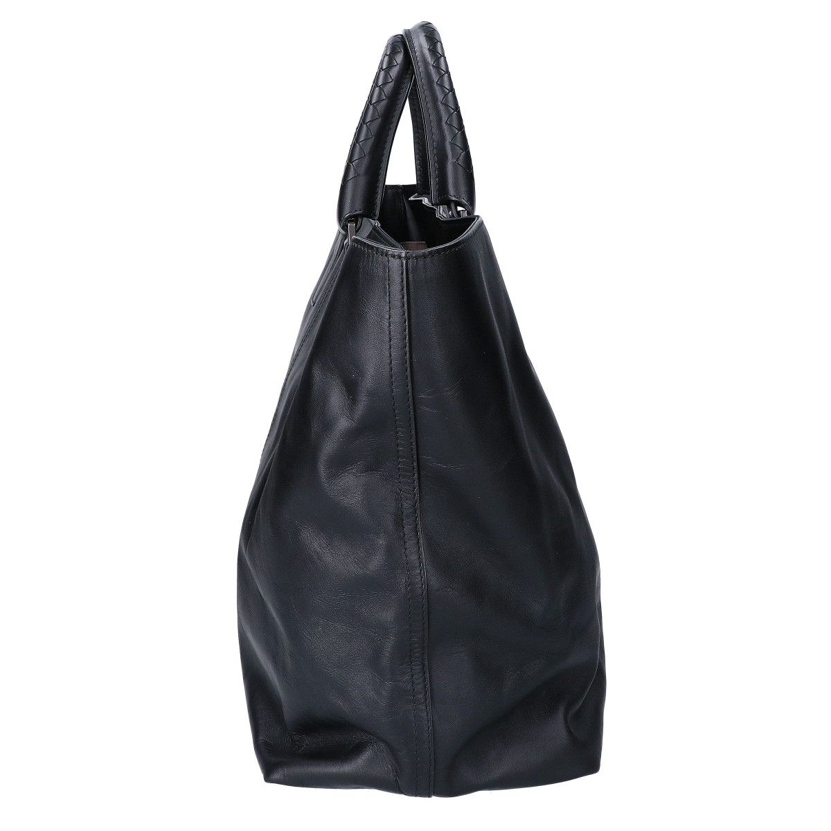 Bottega Veneta Leather Intrecciato Handle Tote Bag — view 2