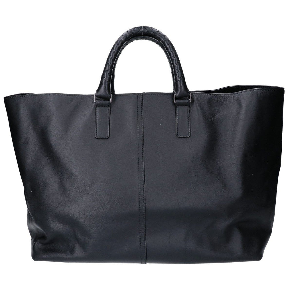 Bottega Veneta Leather Intrecciato Handle Tote Bag — view 3