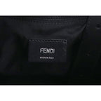 Fendi Rubber Logo Canvas Leather Tote Bag — view 7