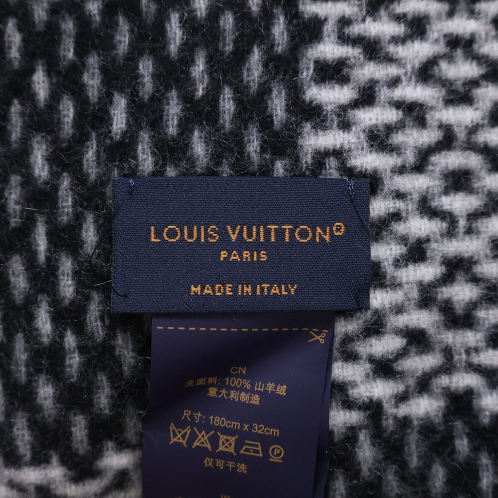 Louis Vuitton Monogram Check Cashmere Damier Reverse Fringe — view 7
