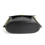 Chanel Quilted Chain Shoulder Bag CC Logo Black Antique Gold — view 5