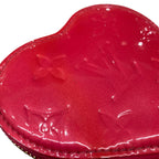 Louis Vuitton Coin Purse Porte Monet Crew Monogram Vernis Pink Rose Pop — view 4