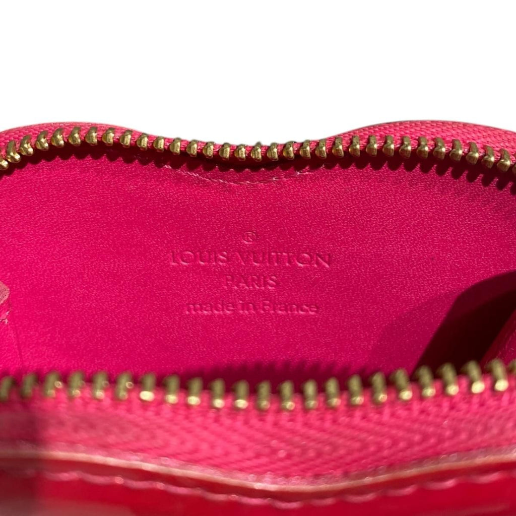 Louis Vuitton Coin Purse Porte Monet Crew Monogram Vernis Pink Rose Pop — view 8