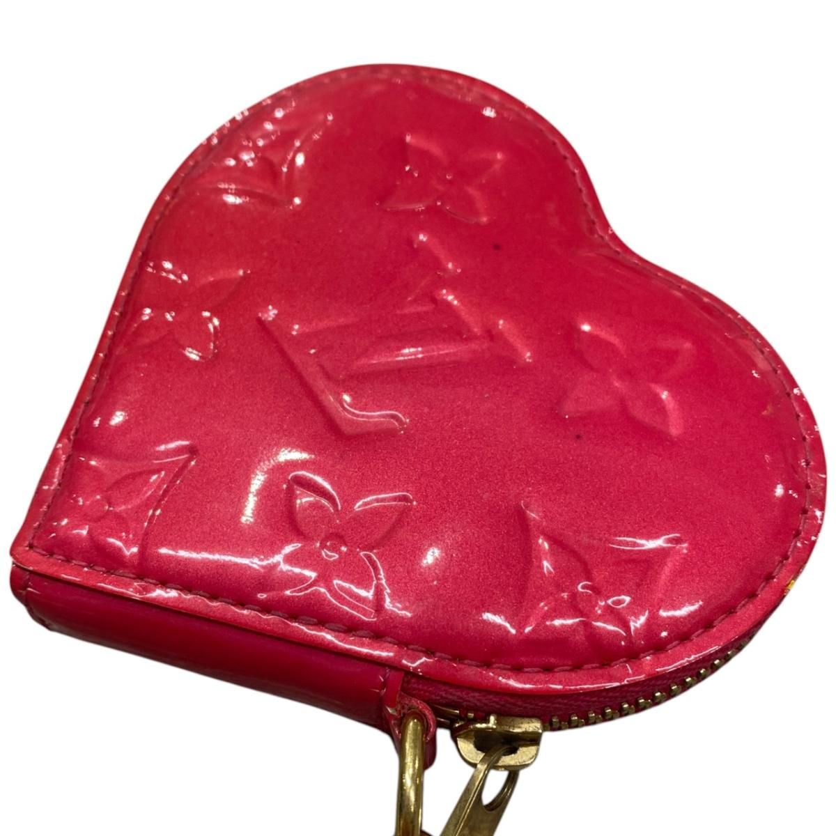 Louis Vuitton Coin Purse Porte Monet Crew Monogram Vernis Pink Rose Pop — view 5