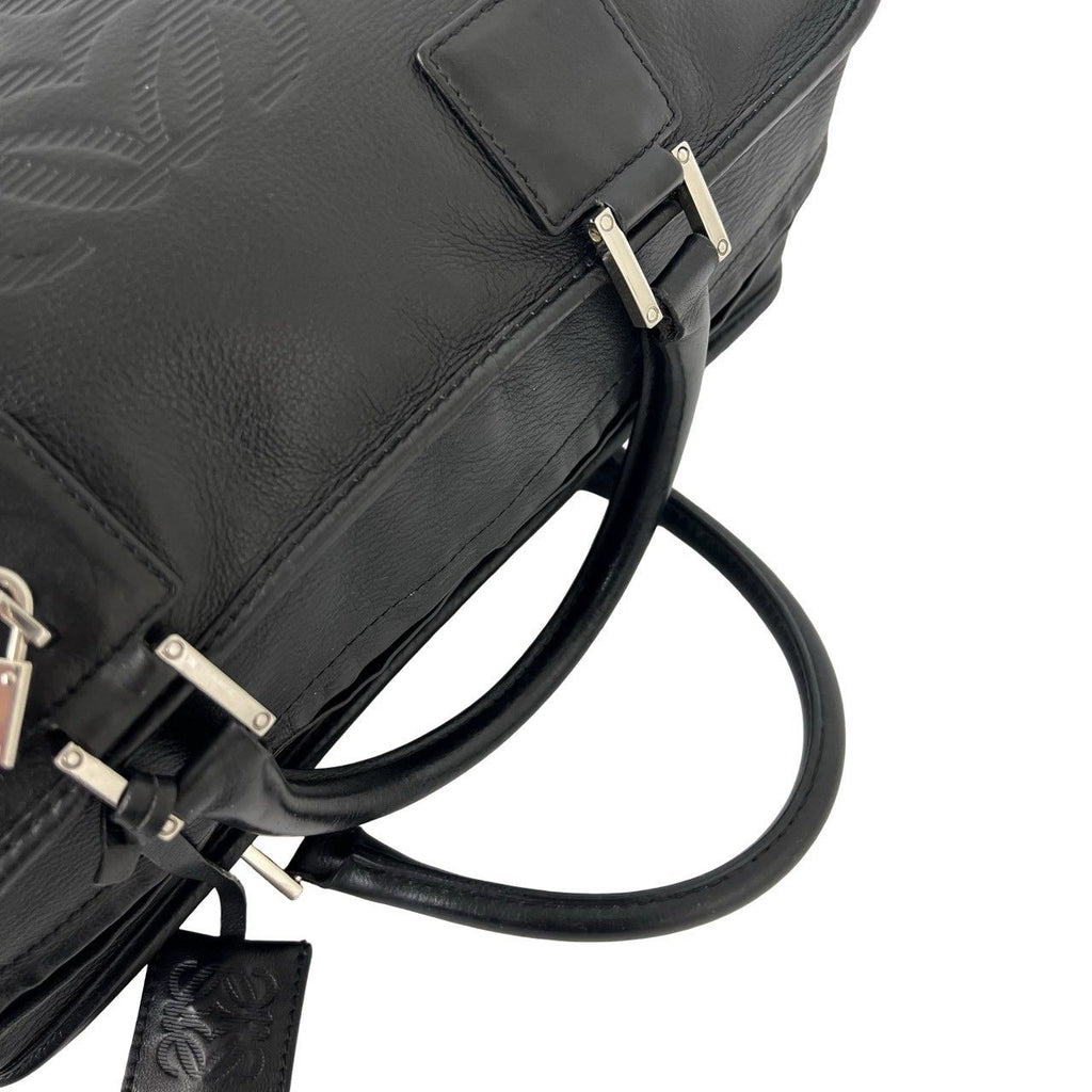 Loewe Amazona 36 Anagram Logo Leather Mini Boston Bag Tote Black — view 4