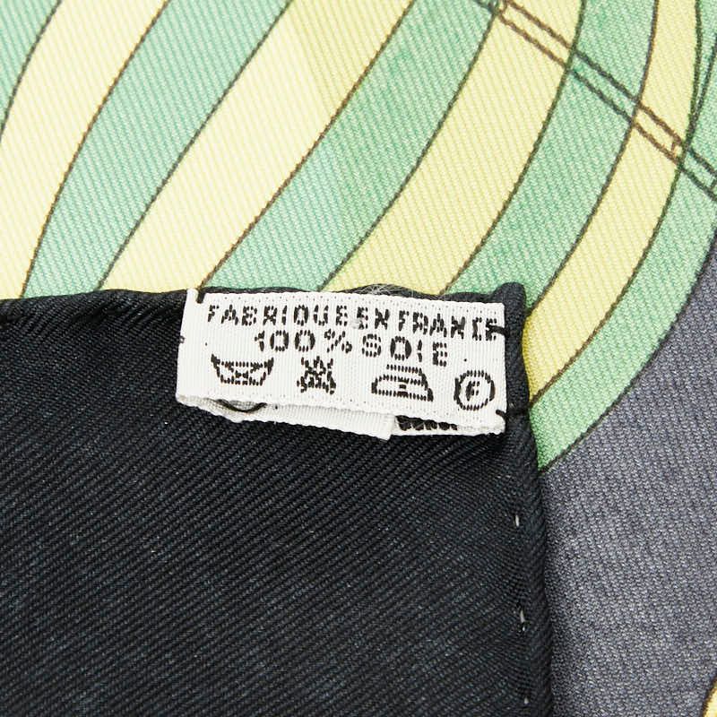 Hermes Carre 90 les Folies du Ciel Sky Madness Scarf Black Multicolor Silk — view 4