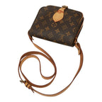 Louis Vuitton Monogram Mini Cartouchiere Crossbody Shoulder Bag Brown Leather — view 8