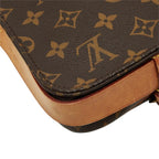 Louis Vuitton Monogram Mini Cartouchiere Crossbody Shoulder Bag Brown Leather — view 7