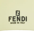 Fendi FF Logo Bracelet Bangle White Ivory Black Plastic — view 3