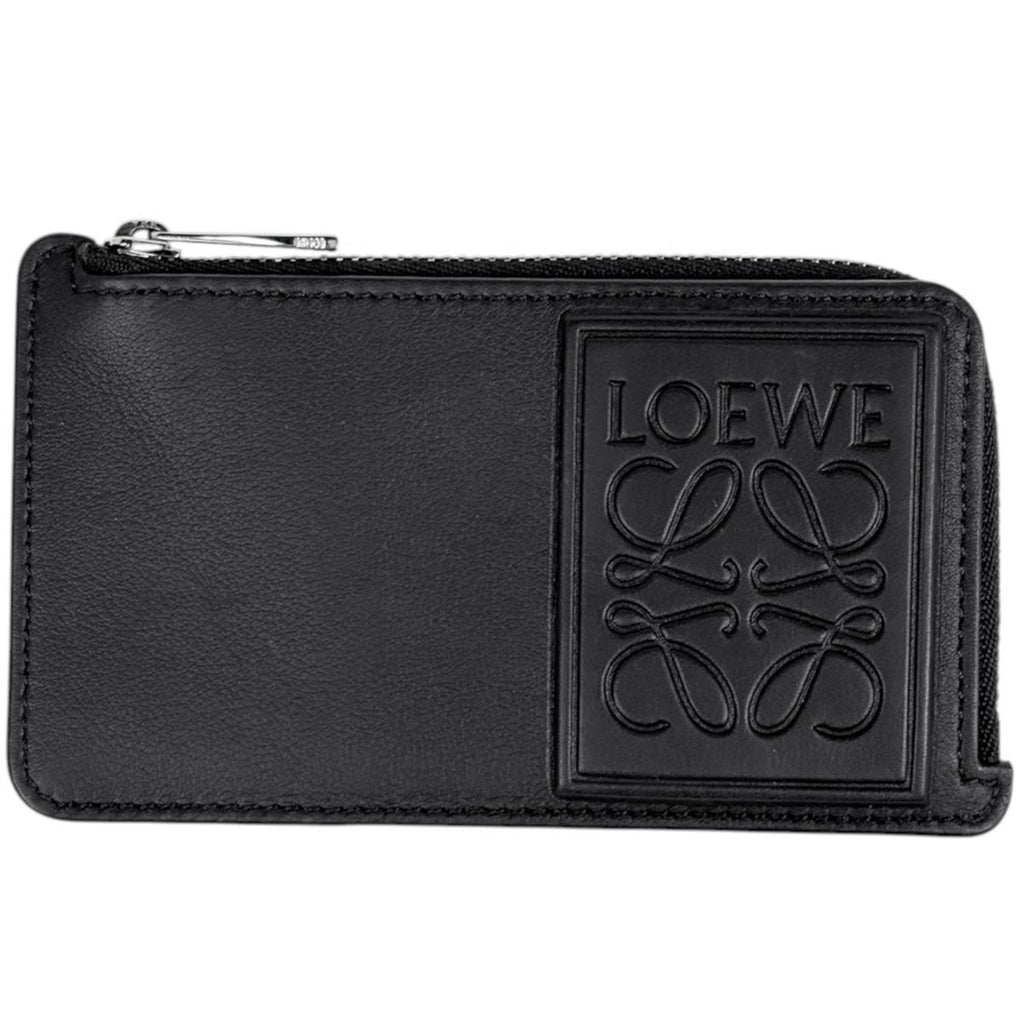 Loewe Card Case Anagram Fragment Case Coin Purse Leather Black