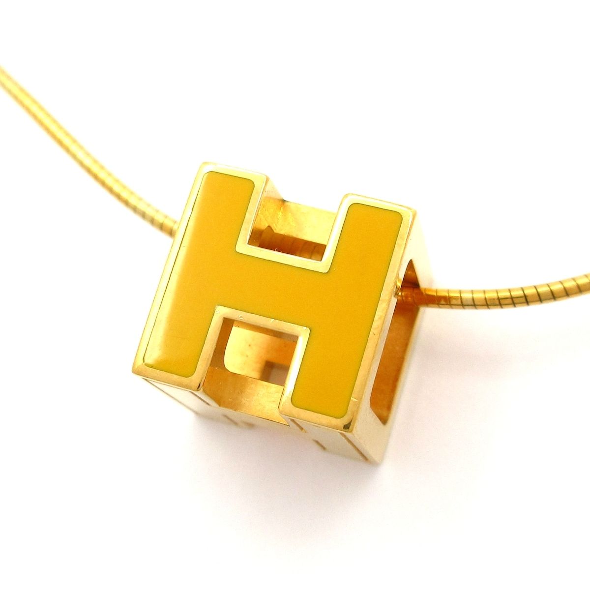 Hermes Necklace Cage d'H Gold Yellow — view 3