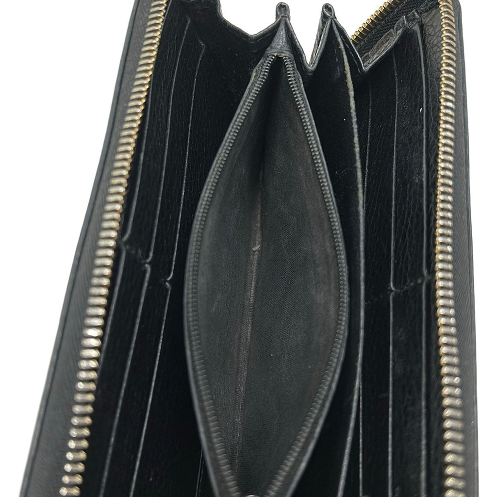 Gucci Wallet Soho Interlocking G Black Zip Around Leather — view 4