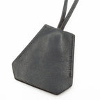 Hermes Necklace Clochette Leather Black