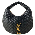 Saint Laurent Paris Handbag Icare Hobo Black Quilted Leather