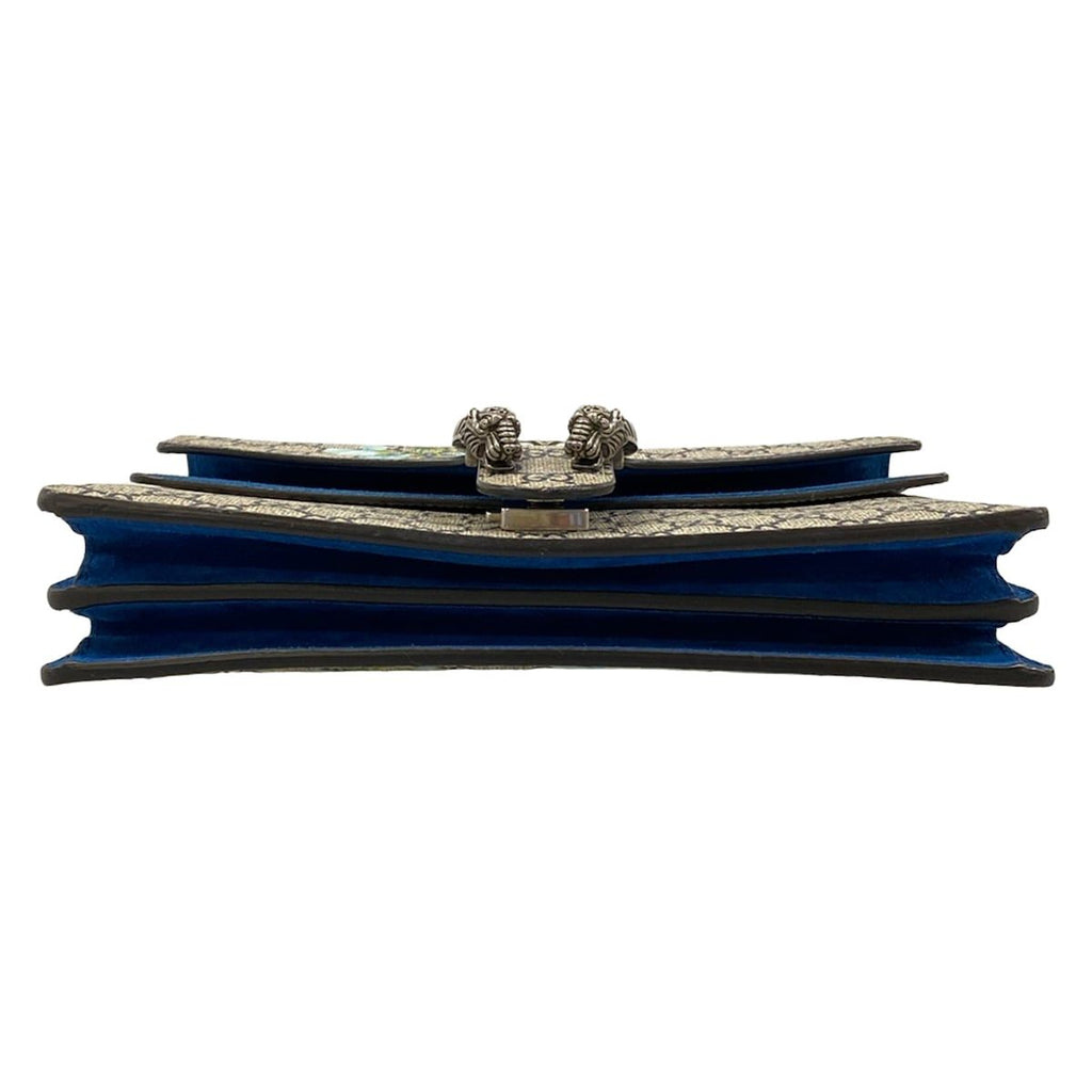 Gucci Shoulder Bag Dionysusgg Blooms Navy Ivory Chain — view 5