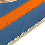 Hermes Scarf Triangle Jean Blue Bordeaux Multi Tout en Barre — view 4