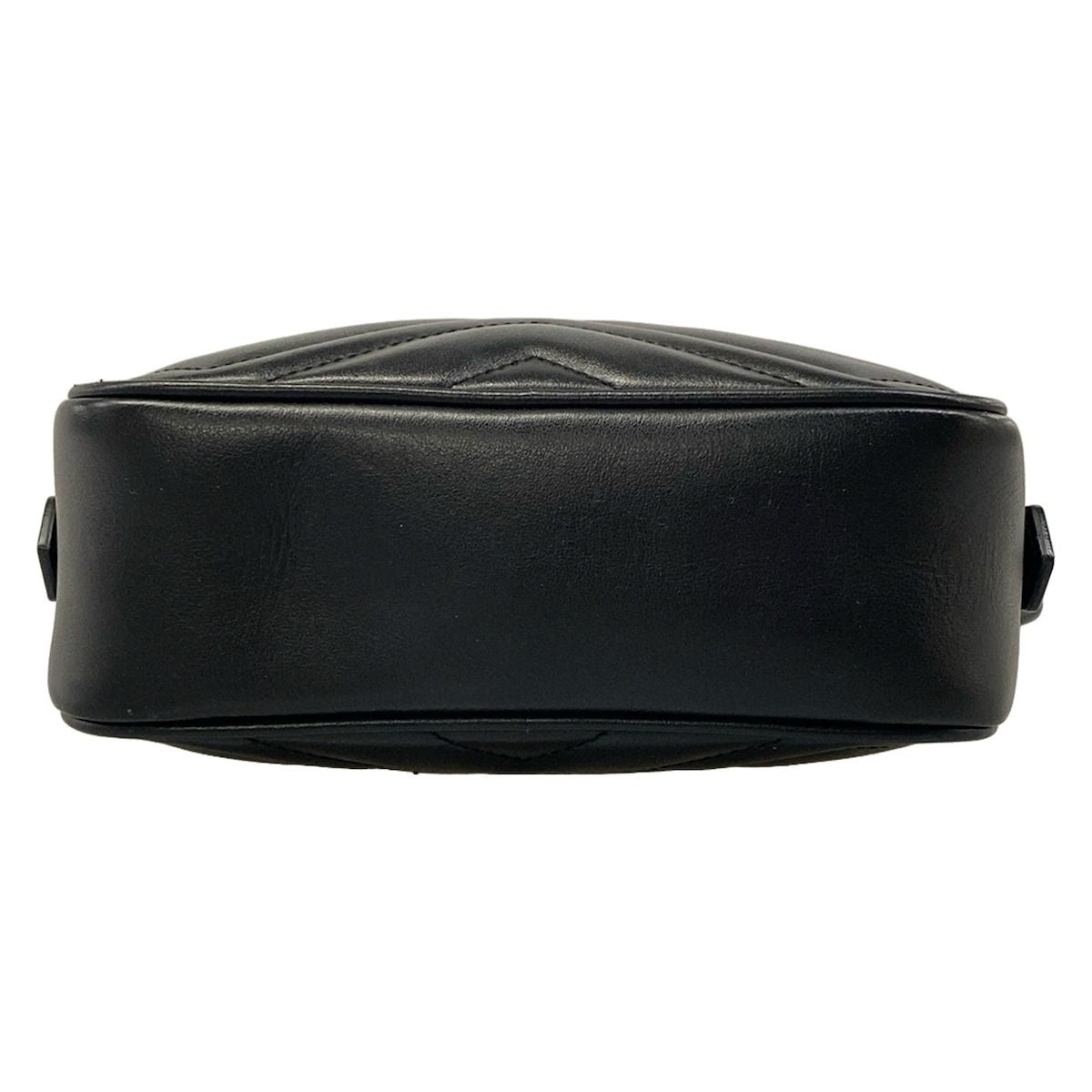 Gucci Shoulder Bag GG Marmont Black Gold Chain Leather — view 5