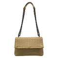 Bottega Veneta Shoulder Bag Small Olympia Beige Chain Leather