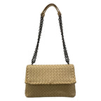 Bottega Veneta Shoulder Bag Small Olympia Beige Chain Leather