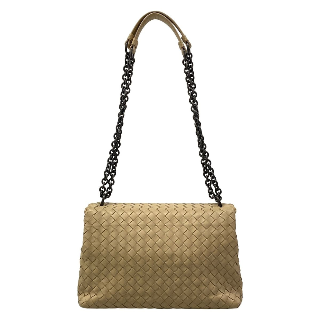 Bottega Veneta Shoulder Bag Small Olympia Beige Chain Leather — view 3
