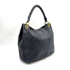 Prada Vitello Daino Leather Black Tote Bag Gold — view 2