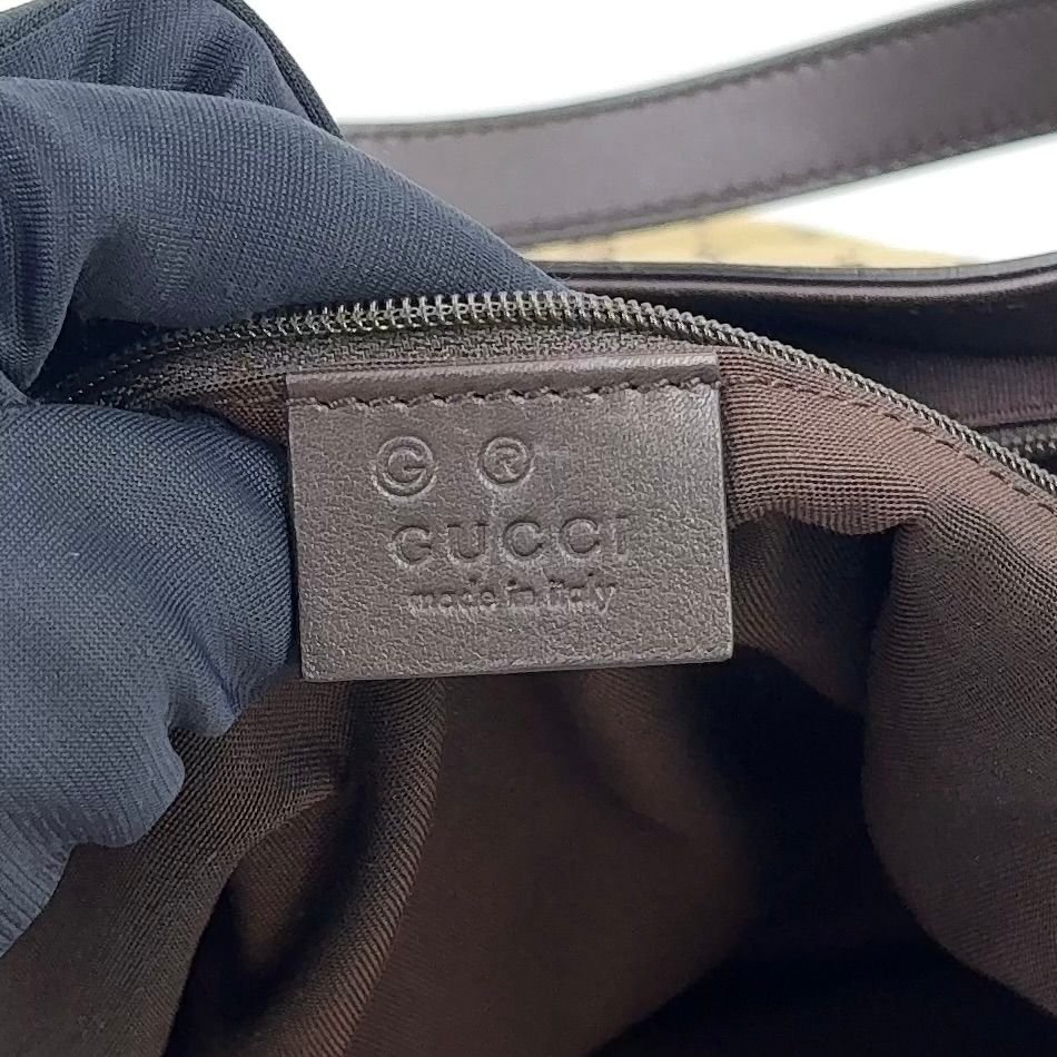Gucci GG Canvas Leather Tote Bag — view 4