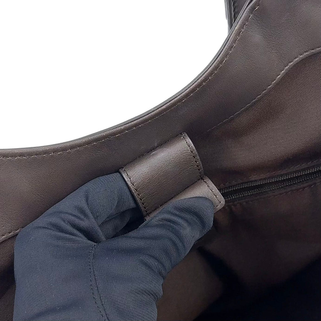 Gucci GG Canvas Leather Tote Bag — view 8