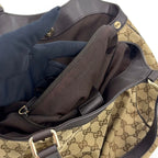 Gucci GG Canvas Leather Tote Bag — view 7