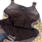Gucci GG Canvas Leather Tote Bag — view 5