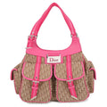 Dior Handbag Trotter Tote Canvas Leather