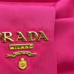 Prada Shoulder Bag Ribbon Logo Nylon Leather — view 7