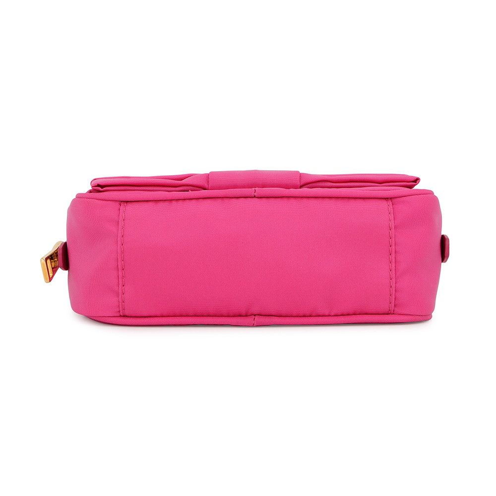 Prada Shoulder Bag Ribbon Logo Nylon Leather — view 3