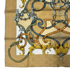 Hermes Scarf Silk Carre 90 L'instruction du Roy Teiogaku Yellow — view 5