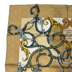 Hermes Scarf Silk Carre 90 L'instruction du Roy Teiogaku Yellow — view 3