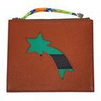 Hermes Petit h Flat Case Veau Epsom Veau Swift Pouch Mini Bag Brown